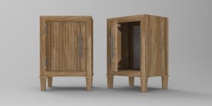 Single Door Wooden Storage Cabinet