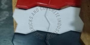 60mm Yellow Concrete Zig Zag Paver Block