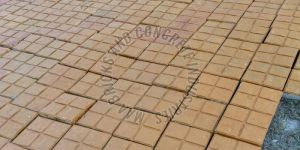 70mm Yellow Square Cement Paver Block