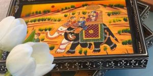 Rajasthani Handrafted Wooden Serving Tray