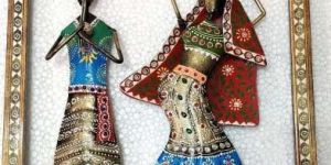 Rajasthani Musician Dancing Couple Wall Hanging Frame