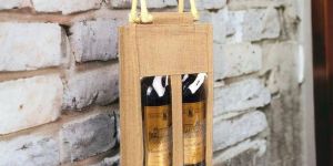 Wine Bottle Jute Bag