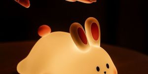 Silicone Sleeping Rabbit Night Lamp