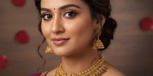 Temple Jewellery Rajwadi Polish Clustered Pearl Traditional Wear Temple Necklace Set