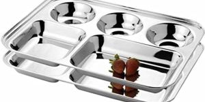 Stainless Steel Rectangular 5 In 1 Food Tray