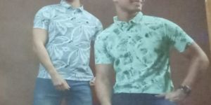 twin pack mens cotton printed shirt