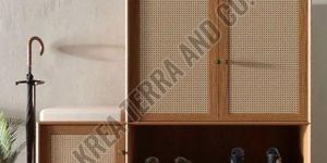 Solid Wooden Cane Shoe Rack