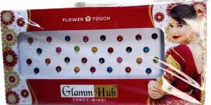 Multicolor Stone Work Round Velvet Bindi