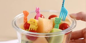 10 Piece Animal Shape Fruit Fork for Kids