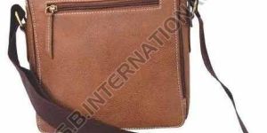 Tan Brown Shoulder Strap Leather Bag