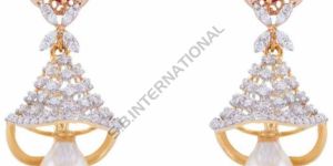 Yellow Gold Diamond Hoop Earring