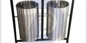 Stainless Steel Twin Dustbin