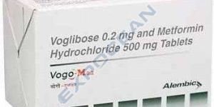 Vogo M 0.2mg Voglibose Metformin HCL Tablet