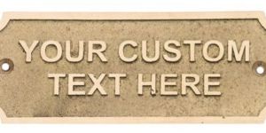 Brass Rectangular Sign Board