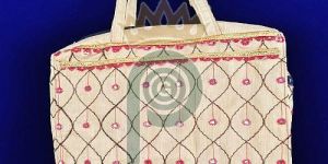 Ladies Cotton Embroidered Shopping Bag