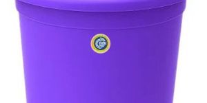 Violet Round Plastic Flower Pot
