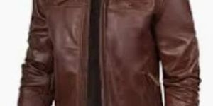 Mens Brown Vintage Leather Jacket