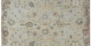 Saaj Traditional Abstract Hand Knotted Beige Carpet