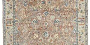 Viraaj Traditional Hand Knotted Orange Beige Carpet