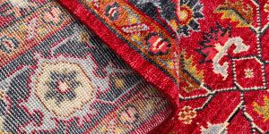 Viraaj Traditional Hand Knotted Red & Blue Carpet