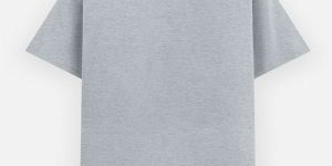 Light Grey Melange Poly Cotton Round Neck Unisex T-Shirt