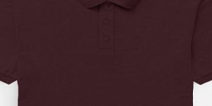 Mens Maroon Cotton Polo T-Shirt