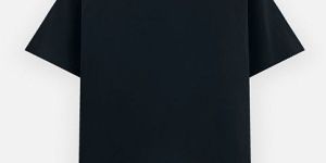 Navy Blue Poly Cotton Round Neck Unisex T-Shirt