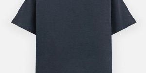 Navy Melange Poly Cotton Round Neck Unisex T-Shirt