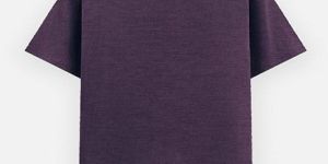 Purple Melange Poly Cotton Round Neck Unisex T-Shirt