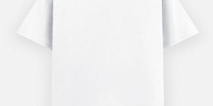 White Poly Cotton Round Neck Unisex T-Shirt