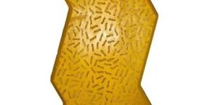 60 Mm Yellow Concrete Zig Zag Paver Block