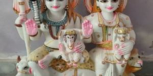 Marble Shiv Parivar Statue