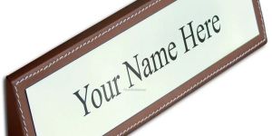 Desk Name Plate