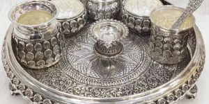 Designer 92.5% Pure Silver Arta Thal Set