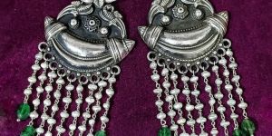 designer pure silver earrings