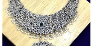 Designer Rani Haar in Cz and Green Quartz
