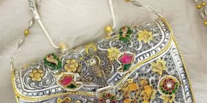 nakhra fusion pure silver hand purse