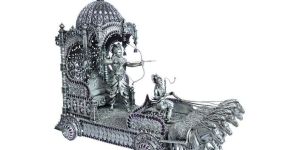 Pure Silver Rath OF Shri Krishna and Arjuna