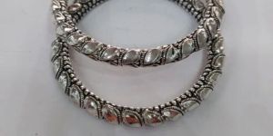 Timeless Ethnic Leaf Chitai Sterling Silver Kada