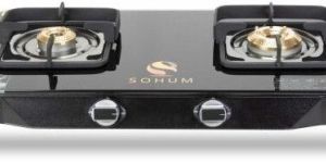 2 BURNER GLASS TOP GAS STOVE