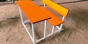 Yellow Dual Seater Classroom Bench