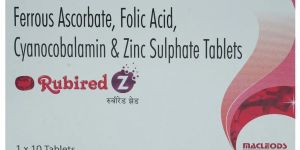 Rubired Z Ferrous Ascorbate Folic Acid Cyanocobalamin Zinc Suplhate Tablets