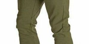 Mens Olive Green Slim-Fit Jogger Pants