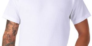 Mens White Soft Round Neck T-Shirt