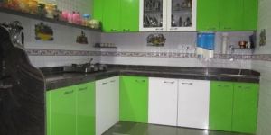 L Shaped Modular Kitchen Cabinets