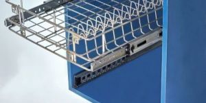 Stainless Steel Cup Saucer Basket , for Modular Kitchen