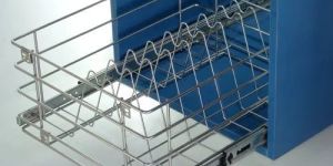 Stainless Steel Plate Organizer Basket