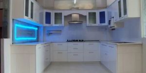 U Shaped Stainless Steel Modular Kitchen