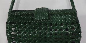 leather weaving tote bags