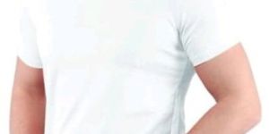 Mens White Bio Washed Round Neck T-Shirts